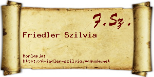Friedler Szilvia névjegykártya